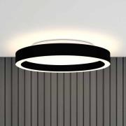LED-taklampe Ringlux, svart, Ø 40 cm, metall, 2700 K