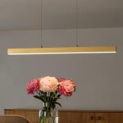 LED-hengelampe Vayana, lengde 190 cm, sandfarget, metall, CCT