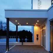 Taklampe Mob Round, aluminium, mørkegrå, GX53, IP54