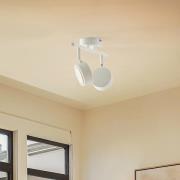 Lindby spotlight Jyla, hvit, 2700 K, 2-lys, GX53