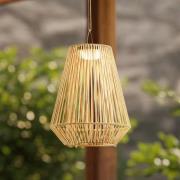 Lindby LED-solcellelampe Austas, beige, Ø 32 cm, USB, IP54