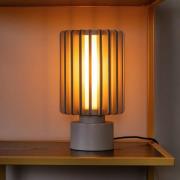 Bordlampe Lambres, taupe, høyde 27 cm, metall