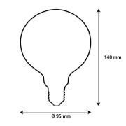 SEGULA LED Elegant Line E27 3W G95 2.200 K Glødetråd dimbar