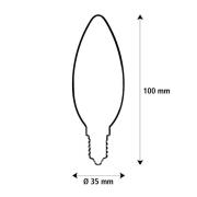 Segula LED Fire Flame Line E27 0,2W rød stearinlys 1800K dekorasjon