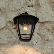 SEGULA Utendørs vegglampe Antique down, svart, aluminium, E27