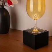 Segula bordlampe Cozy, svart bøk, kubeformet, E27