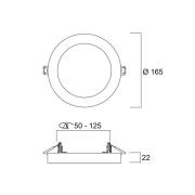 LED-taklampe START 5in1, hvit, Ø 17 cm, CCT, dimbar