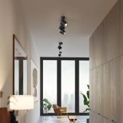 LED-spot BRUSH, svart, Ø 7 cm, metall, dimbar, 2700 K