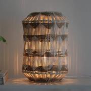 Ano bordlampe, høyde 35 cm, tekstil, beige/brun