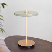 UMAGE LED-batteridrevet bordlampe Asteria Move olivengrønn/messing 31 ...