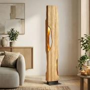 Lucande gulvlampe Tarry, tre, høyde 137 cm, 4 x E27