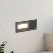 Lucande LED innfelt vegglampe Lachlain, antrasitt, stikkontakt