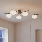 Lindby Valisa taklampe, svart, 5-lamper