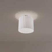 Taklampe Aria, hvit, mikrofiber, E27
