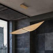 LED-hengelampe SERAPH, børstet gull, lengde 105 cm Metall