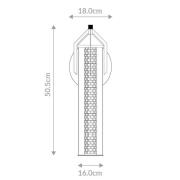 LED-vegglampe ESPADA, børstet gull, Ø 16 cm, metall IP44