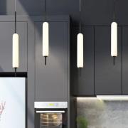 LED-hengelampe CUMBERLAND, svart, Ø 13 cm, metall/glass