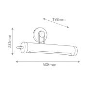 Vegglampe WYNWOOD, bronse, bredde 51 cm, metall, 2 x E27