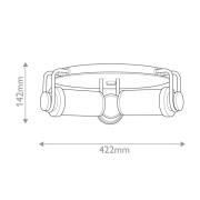 Taklampe WYNWOOD, bronse, Ø 42 cm, 3 lyskilder, metall/glass