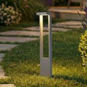 Lindby LED-gatelampe Lonete, grå, høyde 65 cm, IP65