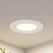Prios LED-innbyggingslampe Cadance, hvit, 12 cm, sett med 2 stk, CCT