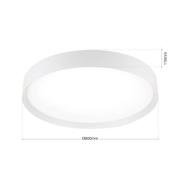LED-taklampe VARIO, Ø 60 cm, hvit, metall, CCT, dimbar