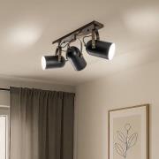 Esra taklampe, svart, lengde 45 cm, metall, 3 lyskilder