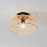 Taklampe Ausnby med flettet tre, natur