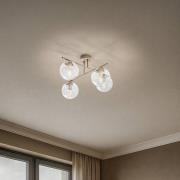 Taklampe Zoe, beige, lengde 51 cm, glass, 4 lyskilder, E14