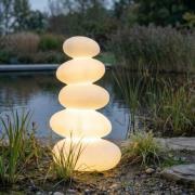 Lucande LED-terrasselampe Soriel, hvit, 72 cm, stepdim, IP54