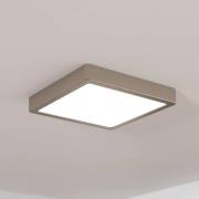 LED-panel for utenpåliggende montering Fueva 5 IP20 830 nikkel 21x21cm