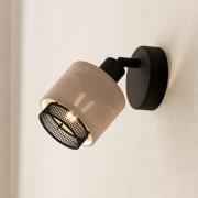 Rosley veggspot, svart/natur, lin