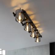 Hornwood 2 taklampe, lengde 111 cm, svart, 4 lyskilder.