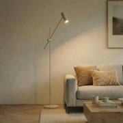 Lindby gulvlampe Vilo, beige, 153 cm, GU10, bevegelig