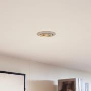 PRIOS innfelt taklampe Fibur, beige, sink, Ø 8,2 cm, 3 stk.