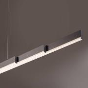 LED-hengelampe Vayana, grå, lengde 189 cm, CCT berøringsdimmer