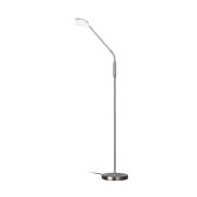 LED-gulvlampe Sorento nikkel, høyde 138 cm, CCT, berøringsdimmer