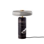 Trip LED oppladbar bordlampe, grå/grå, marmor, glass, IP44