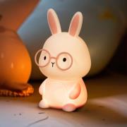 LED-batterilampe Josie, rosa, høyde 16 cm, silikon