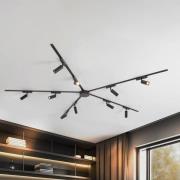 Skinnesystem 48V Lumaro, spot, 10 lyskilder, svart, Ø 4cm