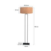 Uplight Stang, svart/brun, høyde 160 cm, kork