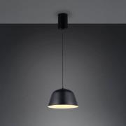 Hengelampe Tova, matt svart, Ø 30 cm, metall, E27