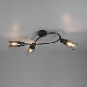 Spotlight Mars, lengde 45 cm, matt svart, 3 lyskilder, metall E14