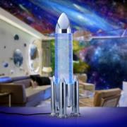 LED-bordlampe Apollo, titanfarget, høyde 33 cm, RGB, USB