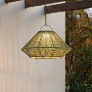 Lindby LED-solcellelampe Austas, grønn, Ø 50 cm, USB, IP54