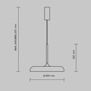 Maytoni LED-hengelampe Gerhard, Ø 40 cm, hvit, metall