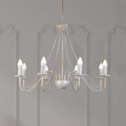 Lysekrone Malbo, hvitt gull, metall, 8 lyskilder, E14