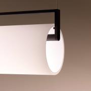 Vibia LED-hengelampe KONTORNO, lengde 122 cm, svart 930 dimbar