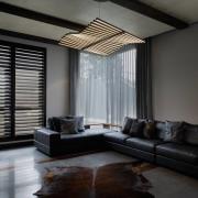 Vibia LED-hengelampe RHYTHM, gråbrun 131 x 87 cm 927 dimbar