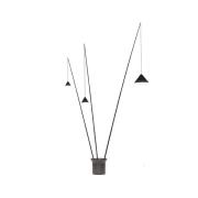 Vibia LED-gulvlampe NORTH, svart, 3 lyskilder, metall, 927